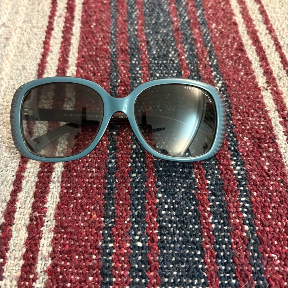Armani Exchange AX4014 Oversized Blue Frame Designer Sunglasses – 57mm